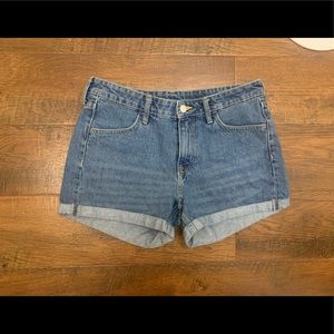 High rise jean shorts